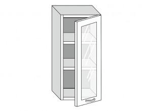 19.40.3 Шкаф настенный (h=913) на 400мм с 1-ой стекл. дверцей в Шадринске - shadrinsk.magazinmebel.ru | фото