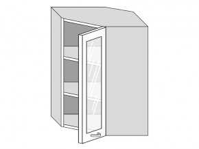 19.60.3у Шкаф настенный (h=913) угловой на 600мм со стекл. дверцей в Шадринске - shadrinsk.magazinmebel.ru | фото