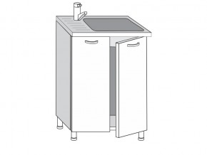 2.60.2мн Шкаф-стол на 600мм под накладную мойку с 2-мя дверцами в Шадринске - shadrinsk.magazinmebel.ru | фото