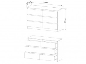 Комод Мори МК1200.6 Графит в Шадринске - shadrinsk.magazinmebel.ru | фото - изображение 2