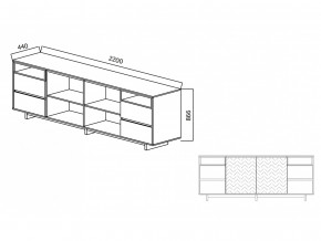 Комодино Moderno-2200 Ф1 в Шадринске - shadrinsk.magazinmebel.ru | фото - изображение 3