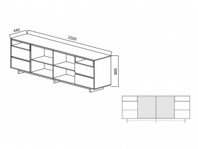 Комодино Moderno-2200 Ф4 в Шадринске - shadrinsk.magazinmebel.ru | фото - изображение 4