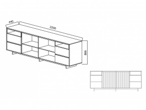 Комодино Moderno-2200 Ф5 в Шадринске - shadrinsk.magazinmebel.ru | фото - изображение 4