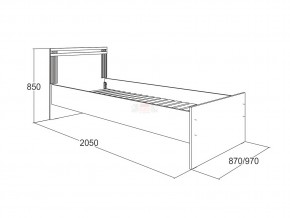 Кровать одинарная Ольга 18 900 в Шадринске - shadrinsk.magazinmebel.ru | фото - изображение 2