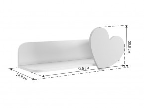 Полка навесная Сердечко G112299 в Шадринске - shadrinsk.magazinmebel.ru | фото - изображение 2
