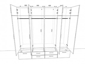 Шкаф распашной 2400К Антрацит в Шадринске - shadrinsk.magazinmebel.ru | фото - изображение 2