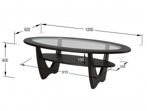Стол журнальный Юпитер со стеклом СЖС-01 венге в Шадринске - shadrinsk.magazinmebel.ru | фото - изображение 2