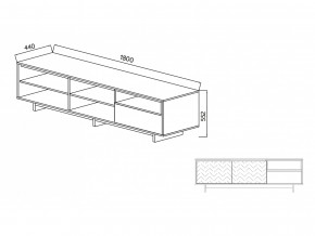 Тумба для ТВА Moderno-1800 В-1 Ф1 в Шадринске - shadrinsk.magazinmebel.ru | фото - изображение 2