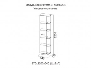 Угловое окончание Гамма 20 в Шадринске - shadrinsk.magazinmebel.ru | фото - изображение 2